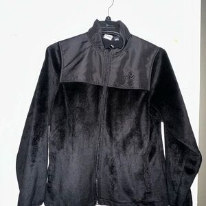 FILA Sport Black Fleece Zip Jacket — Size L — Minimal / Street / Alt Athleisure